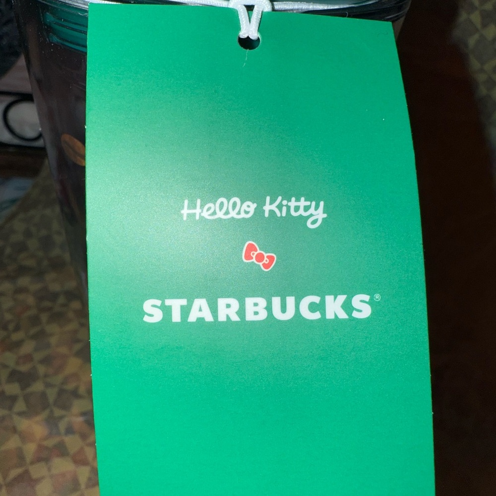 Starbucks Green Hello Kitty Tumbler with Straw - Picture 4 of 6
